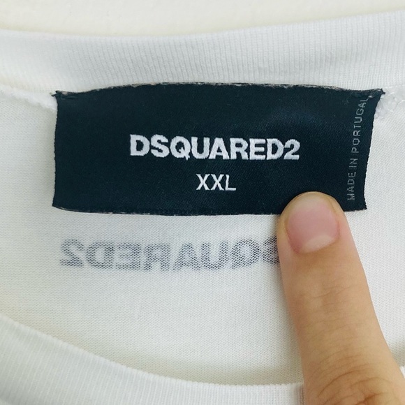 DSQUARED2 Caten Twins maple leafs white tee shirt. XL - Picture 3 of 3